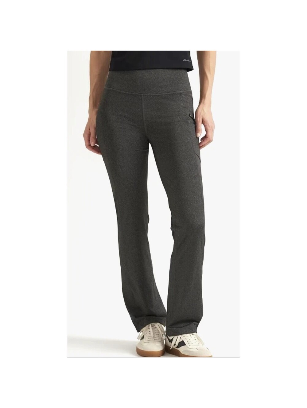 NWT Eddie Bauer Flare Yoga Pant High Rise Gray Womens S